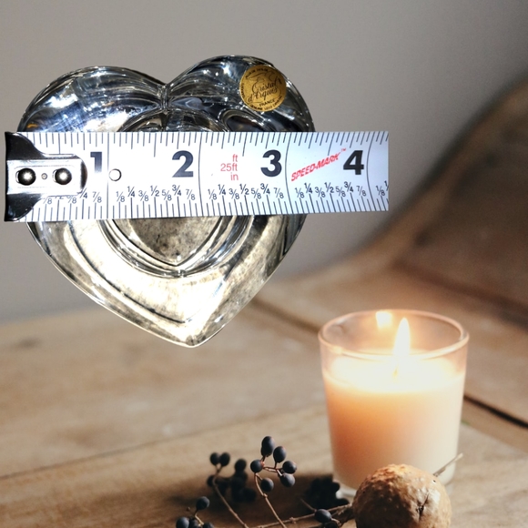 Cristal D’Arques Lead Crystal Heart Shaped Votive Holder made in France - Picture 3 of 8